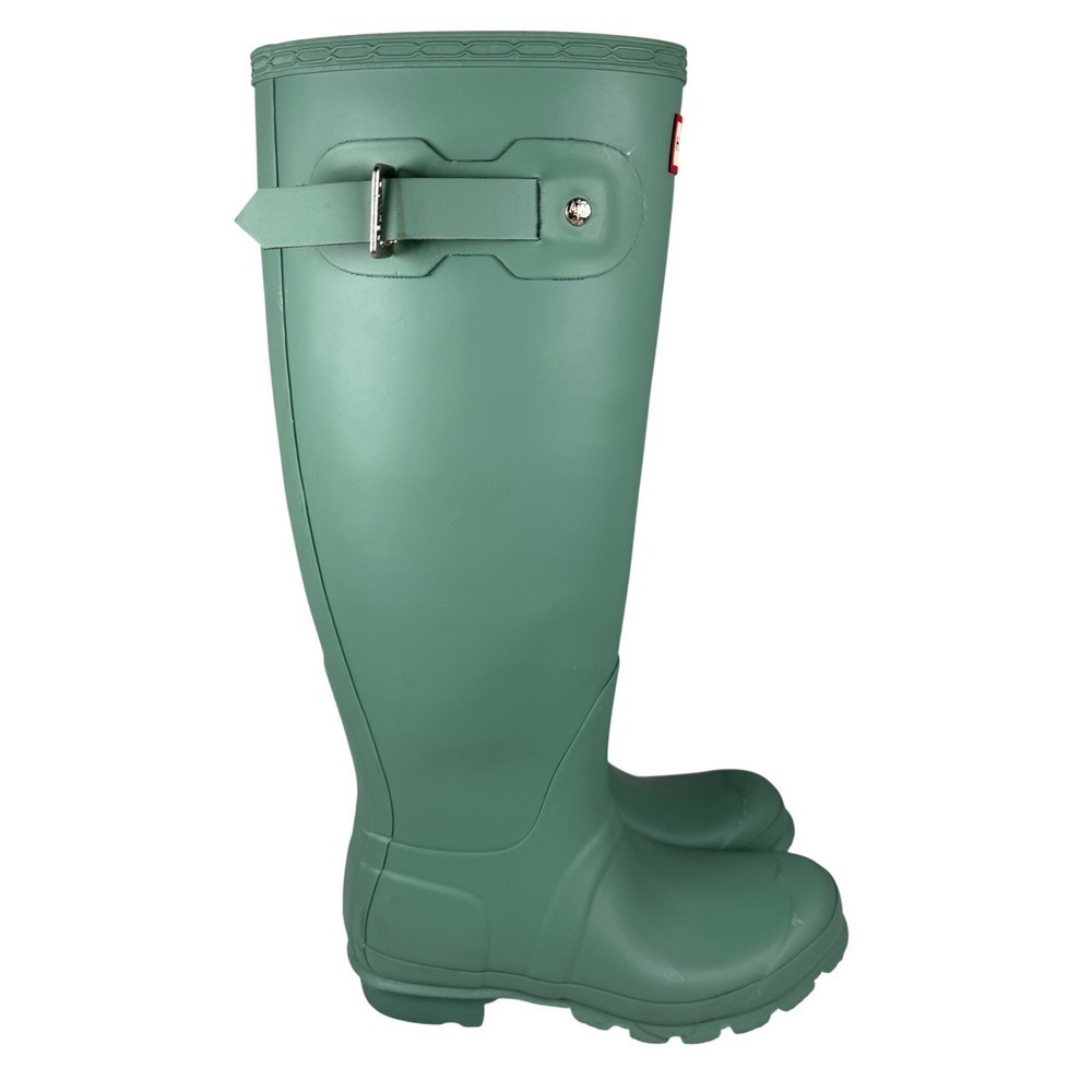 Hunter Original Tall Waterproof Rain Boots, Matte Sage, Size 5 - Picture 6 of 13